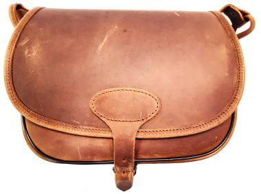 Bőr vadász táska előzsebes barna