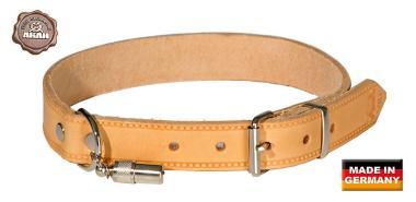 Kutya nyakörv jávorszarvas bőr, barna 30cm