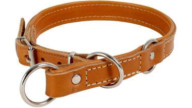 Nyakörv natúr bőr, béléses 45cm, határolóval