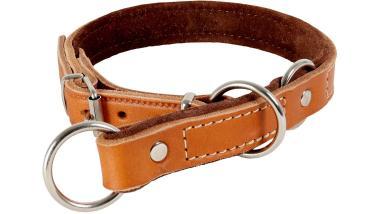 Nyakörv NATUR bőr 40 cm jakbőr béléssel+határolóval